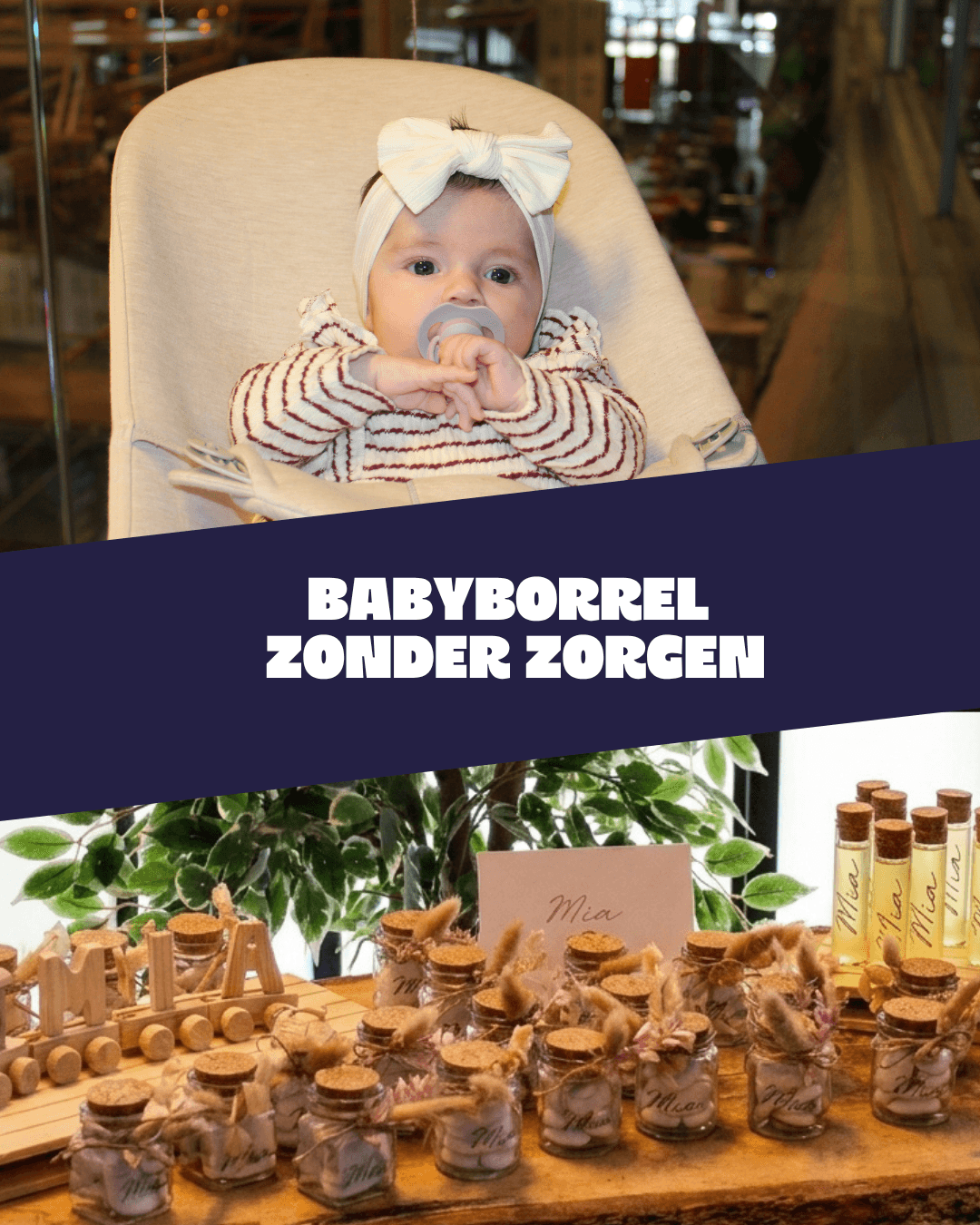 Offertegids voor een babyborrel met buffet en speelplezier